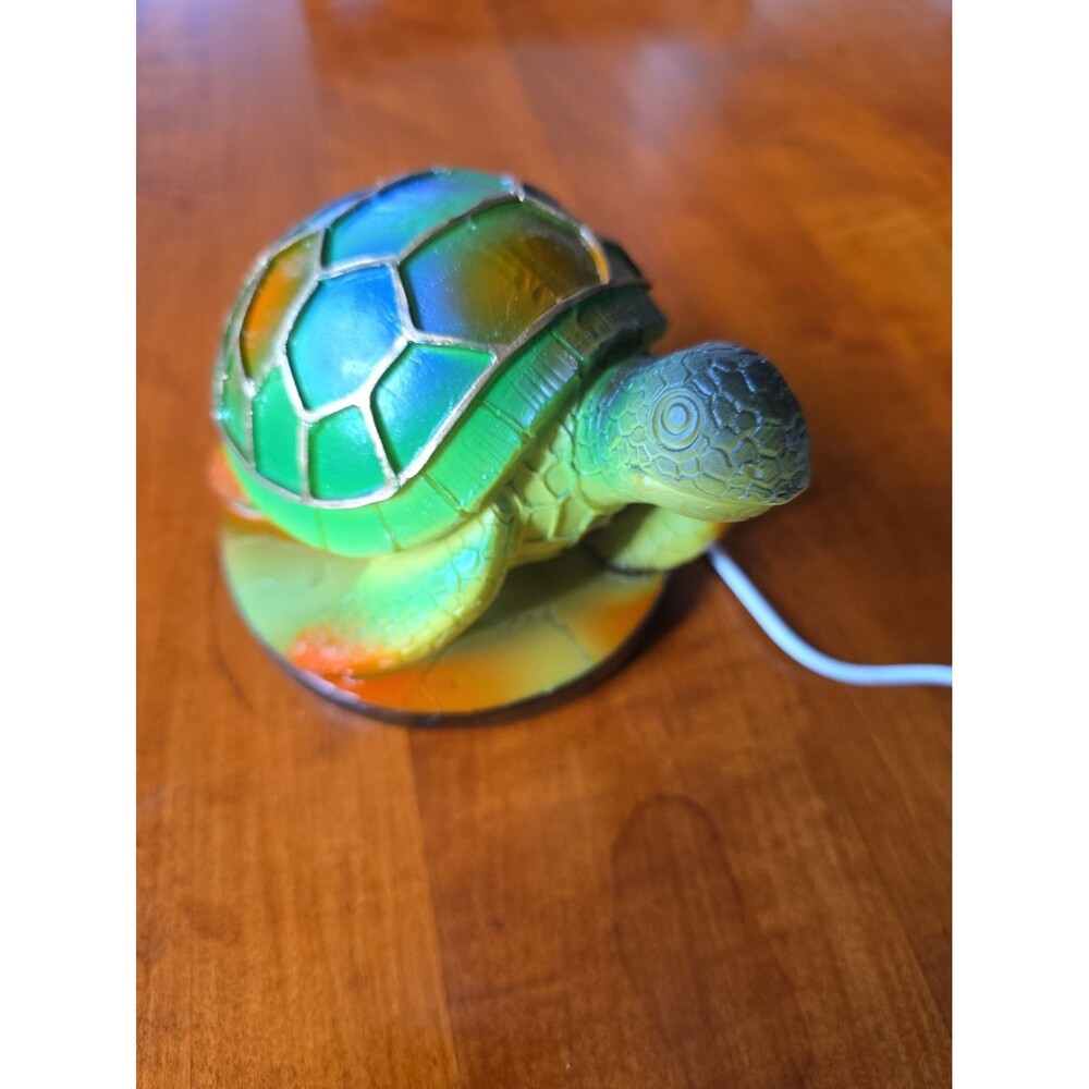 3D Turtle Table Lamp Series Stained Glass Stained Night Light Retro